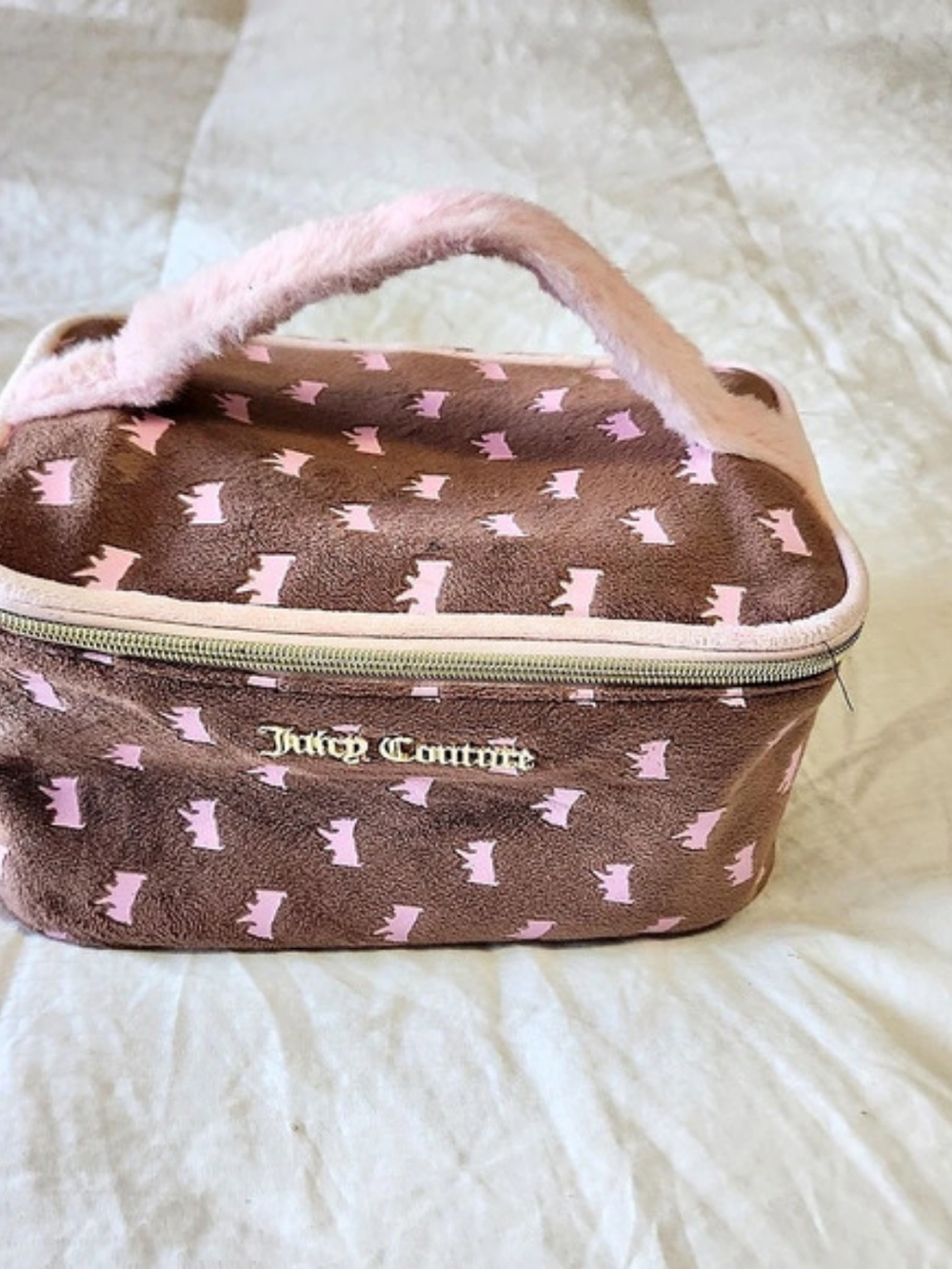 Juicy Couture Cosmetic Case Brown & Pink